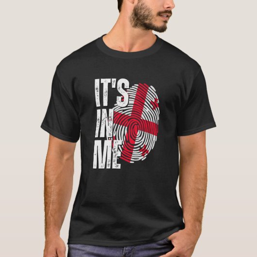 T-shirt C'est en moi Géorgie Drapeau Drapeau Drapeau Drape (Devant)