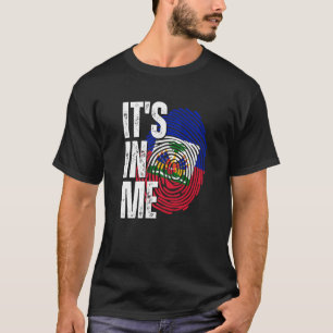 T-shirt C'est en moi le drapeau d'Haïti empreintes digital