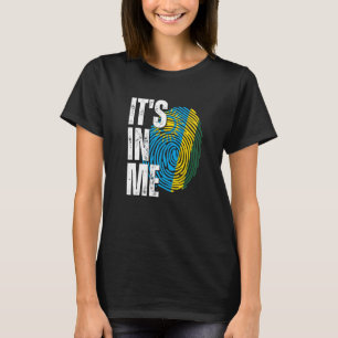 T-shirt C'est en moi Rwanda Drapeau Empreinte du patrimoin