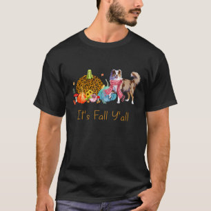 T-shirt C'est Fall Y'all Australian Shepherd Dog Fall Scar