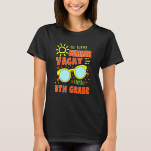 T-shirt C'est fini les vacances d'été, bonjour 5e année, r