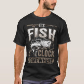 T-shirt C'est Fish O'clock Quelque part Drôle Pêche (Devant)