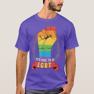 T-shirt C'est gratuit d'être LGBT la main première mois de