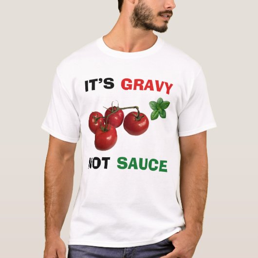 T-shirt C'est Gravy, pas Sauce Italien (Devant)