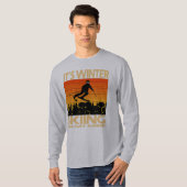 T-SHIRT C'EST HIVER - SKI À L'ESPRIT. (Devant entier)