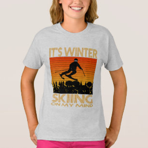 T-SHIRT C'EST HIVER - SKI À L'ESPRIT.