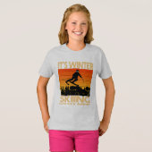 T-SHIRT C'EST HIVER - SKI À L'ESPRIT. (Devant entier)