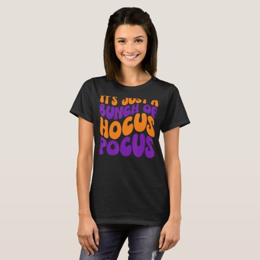 T-shirt C'est juste un tas de Hocus Pocus Rétro Hocus Auto (Devant entier)