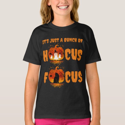 T-shirt C'est juste une bande de Hocus Pocus Citrouille Ha (Devant)