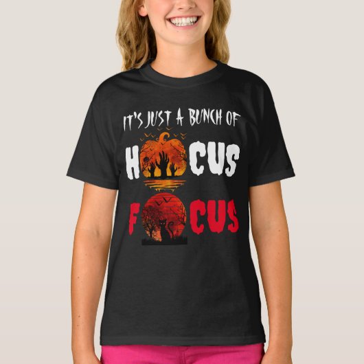 T-shirt C'est juste une bande de Hocus Pocus Halloween (Devant)