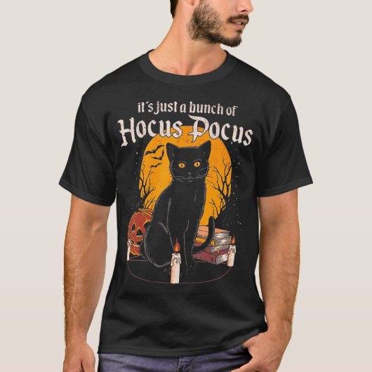 T-shirt C'Est Juste Une Boule De Chat Noir Halloween Drôle (Devant)