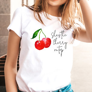 T-shirt C'est la cerise sur le gâteau 🍒 Enterrement de vi
