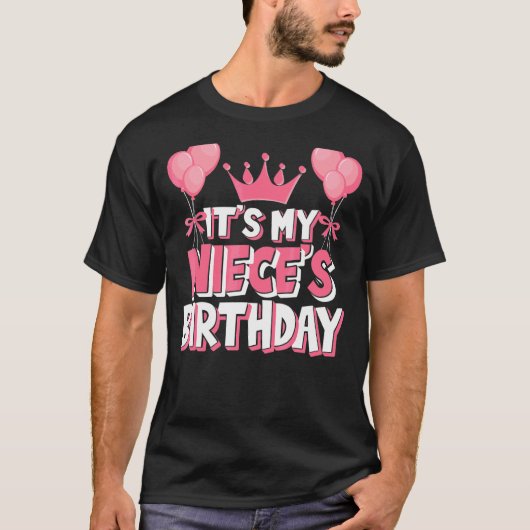 T-shirt C'est la fête d'anniversaire de My Niece (Devant)
