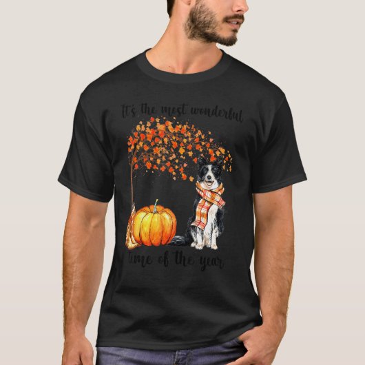 T-shirt C'est la plus merveilleuse frontière d'automne Col (Devant)