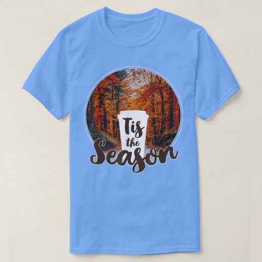 T-shirt C'Est La Saison Automne Trees PSL Coffee Cup  (Design devant)