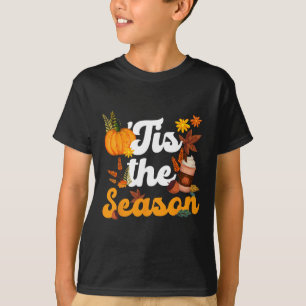 T-shirt C'Est La Saison Citrouille Épice Automne Feuilles
