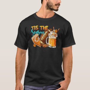 T-shirt C'est La Saison Citrouille Et Épice Football Hallo