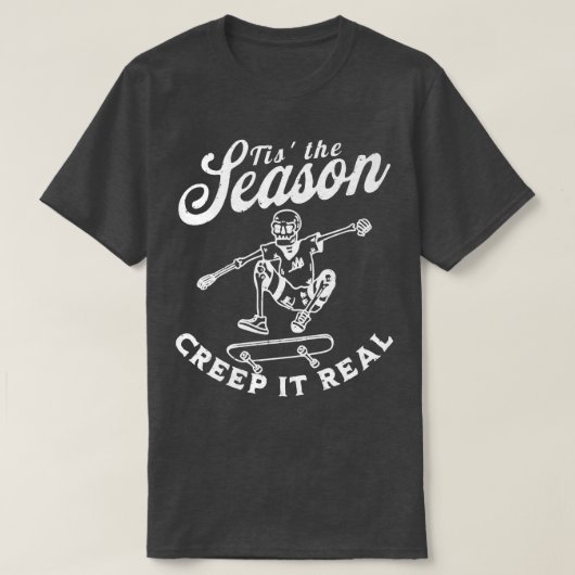 T-shirt C'est la saison Creep It Real Funny Halloween Part (Design devant)