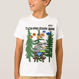 T-shirt "C'est la saison de camping de nouveau!" Personnal