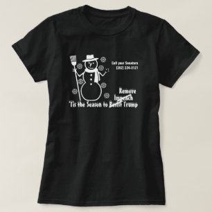 T-shirt C'est la saison de destituer, débarrasser de Trump