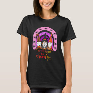 T-shirt C'Est La Saison D'Être Éffrayant Mignons Gnomes Ha