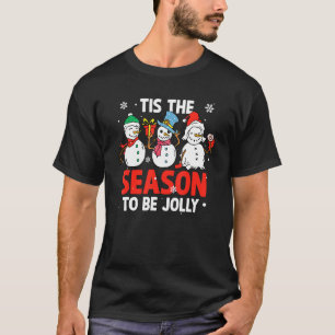 T-shirt C'est la saison d'être joyeux Bonhomme de neige Py