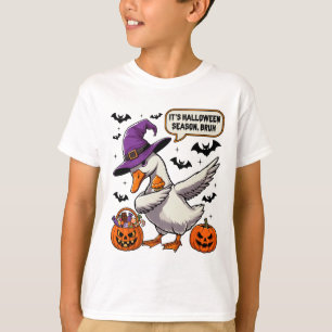 T-shirt C'est la saison d'Halloween Bruh Funny Goose Costu