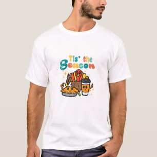 T-shirt C'est la saison dinde café rétro Thanksgiving Fa
