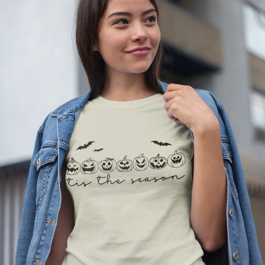 T-shirt C'Est La Saison Éffrayant Halloween chauve-Citroui