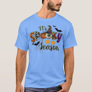 T-shirt C'est la saison Éffrayante Leopard Citrouille Happ