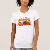 T-shirt C'est la saison Football Latte Citrouille (Devant)