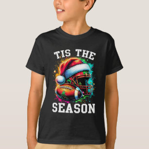 T-shirt C'est la saison Football Maman Noël Chapeau de Noë
