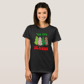 T-shirt C'Est La Saison Gâteaux Arbre De Noël Debbie Groov (Devant entier)