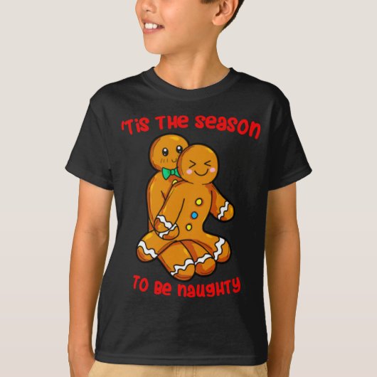 T-shirt C'Est La Saison Gingerbread Couple Naught (Devant)