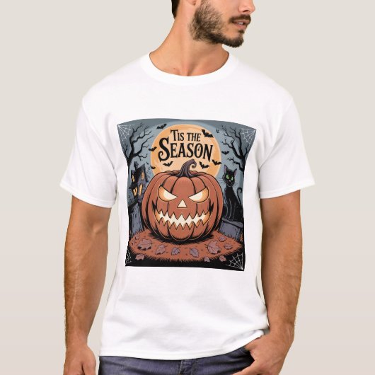 T-shirt C'est la saison Halloween (Devant)