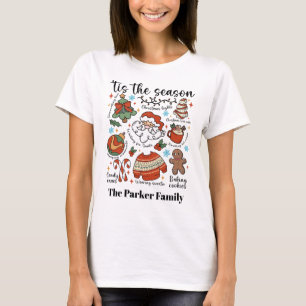 T-shirt C'Est La Saison Noël Famille Père Noël