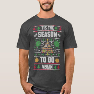 T-shirt C'Est La Saison Pour Aller Vegan Funny Xmas Vegan