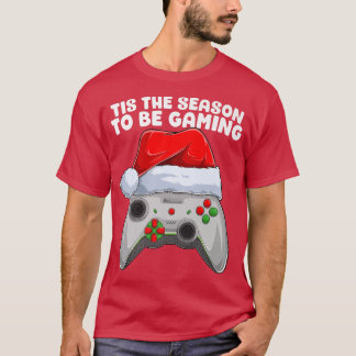 T-shirt C'est la saison pour jouer jeu vidéo de Noël Gamer