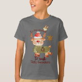 T-shirt C'est la saison pour rocher des pulls moches Reind (Devant)
