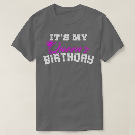 T-shirt C'est l'anniversaire de mon Queen's Couples (Design devant)