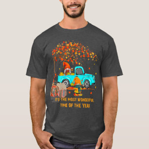 T-shirt C'est l'automne à vous Gnomes Citrouille Automne V