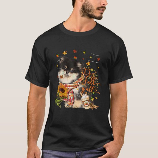 T-shirt C'est l'automne de tous les Chiens Poméraniens Tha (Devant)