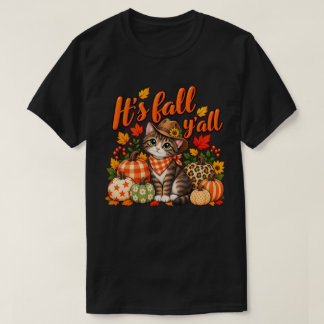T-shirt C'est l'automne, les amis ! Joli chat d'automne Ci