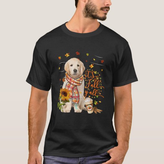 T-shirt C'est l'automne Y Tous Golden Retriever Chien Than (Devant)