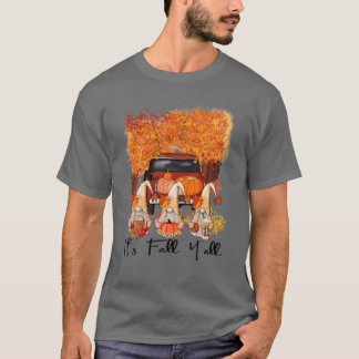 T-shirt C'est l'automne Y'all Citrouilles Trois Gnomes Far