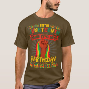 T-shirt C'est le 11 juin et mon anniversaire Africain Noir