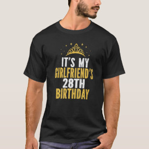 T-shirt C'est le 28e anniversaire de My Girlfriend, 28 ans