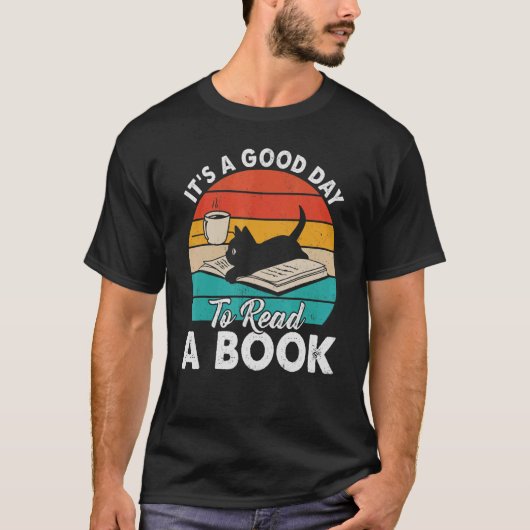 T-shirt C'est le bon jour pour lire livre Funny Library Le (Devant)