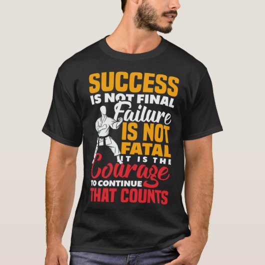 T-shirt C'est Le Courage De Continuer Qui Compte Karate J (Devant)