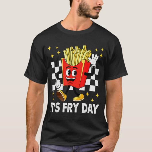 T-shirt C'est le jour des frites - Nourriture rapide de fr (Devant)